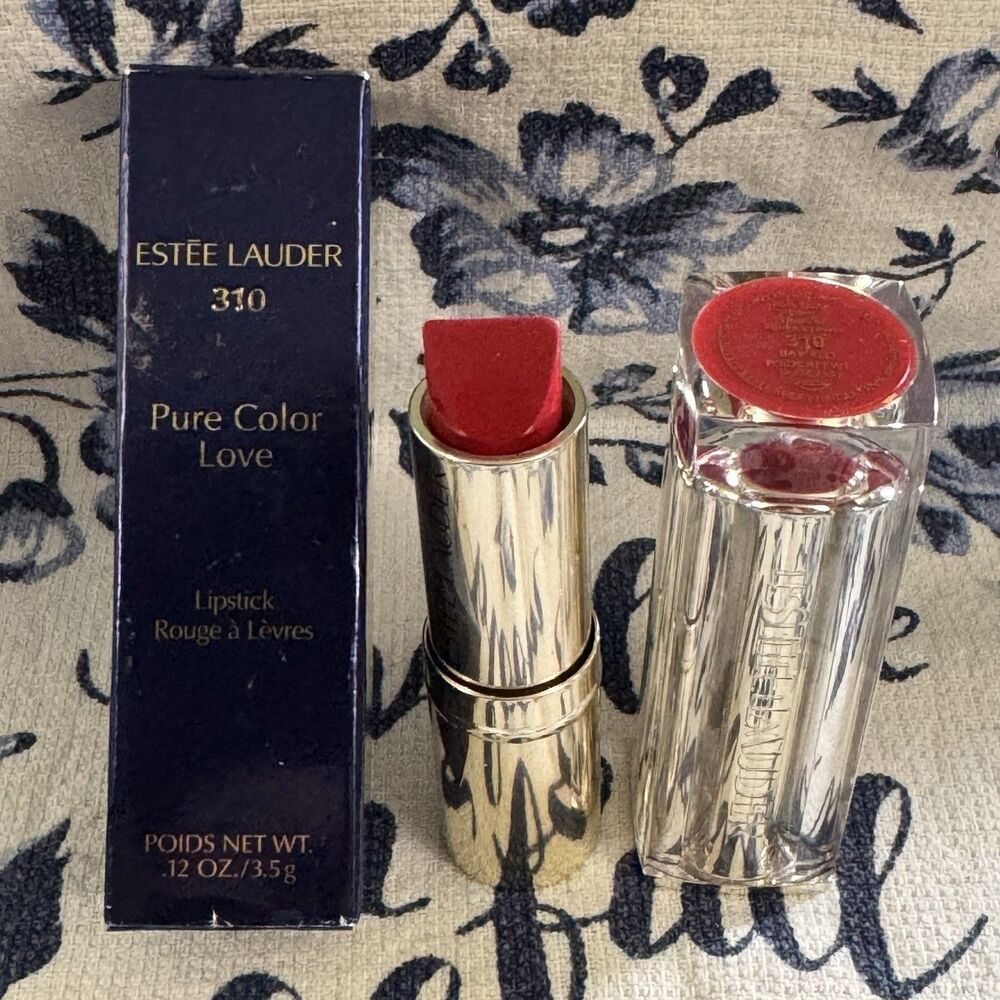 Estee Lauder Pure Color Love Lipstick - 310 Bar Red -Full Size - NIB